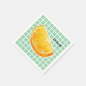 Serviette En Papier Orange (Coin)