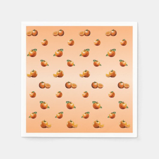 Serviette En Papier Orange (Devant)