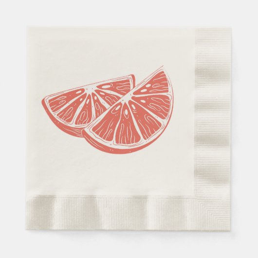 Serviette En Papier Orange (Devant)