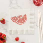 Serviette En Papier Orange (En situation)