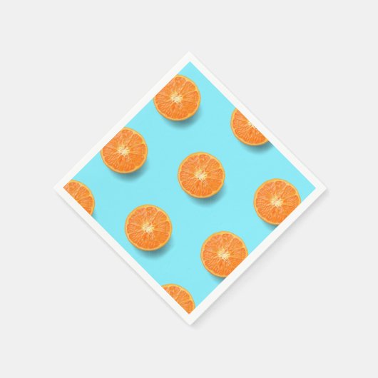 Serviette En Papier Orange (Coin)
