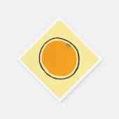 Serviette En Papier Orange (Coin)