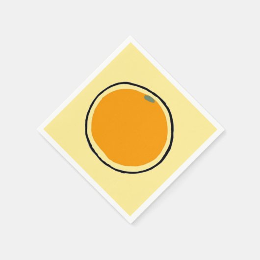 Serviette En Papier Orange (Coin)