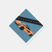 Serviette En Papier Orange (Coin)