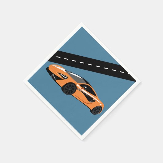 Serviette En Papier Orange (Coin)