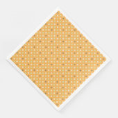 Serviette En Papier Orange avec Motif de points verts (Coin)