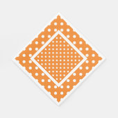Serviette En Papier Orange Avec Pois Blanc (Coin)