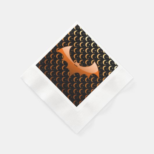 Serviette En Papier Orange Bat Quartier Lunes Luncheon Napkins (Coin)