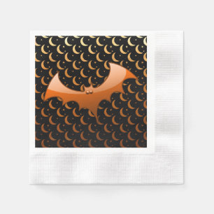 Serviette En Papier Orange Bat Quartier Lunes Luncheon Napkins