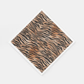Serviette En Papier Orange Black Tiger (Coin)