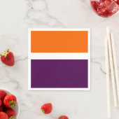Serviette En Papier Orange blanc violet couleur pâle Conception des bl (En situation)