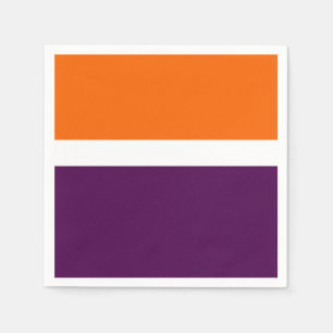 Serviette En Papier Orange blanc violet couleur pâle Conception des bl