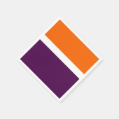 Serviette En Papier Orange blanc violet couleur pâle Conception des bl (Coin)