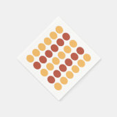 Serviette En Papier Orange Brown Polka Dot Motif Anniversaire (Coin)