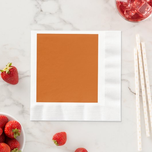 Serviette En Papier Orange brulé (En situation)