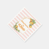 Serviette En Papier Orange Citrus Little Cutie 1er Anniversaire Papier (Coin)
