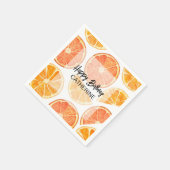 Serviette En Papier Orange Citrus Slice été Anniversaire (Coin)