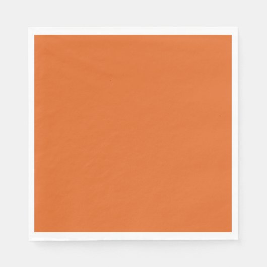 Serviette En Papier Orange courge solide (Devant)