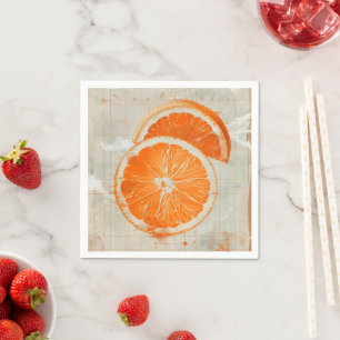 Serviette En Papier Orange de la vieille école