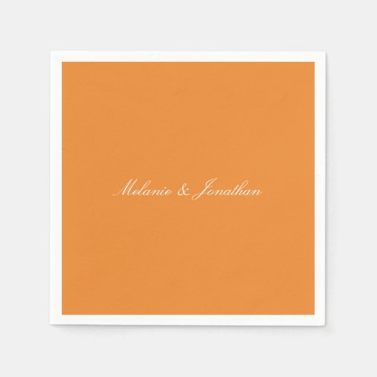 Serviette En Papier Orange de pêche (Devant)