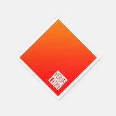 Serviette En Papier orange dégradé ajouter logo serviettes (Coin)