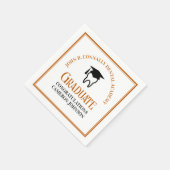 Serviette En Papier Orange Dental School Custom Graduation Party (Coin)