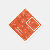 Serviette En Papier Orange écran Espace vaisseau Thème Anniversaire (Coin)