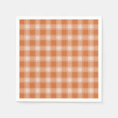 Serviette En Papier Orange En vichy Automne (Devant)