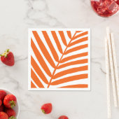 Serviette En Papier Orange feuille de palme (En situation)