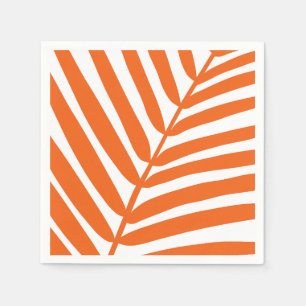 Serviette En Papier Orange feuille de palme
