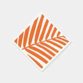 Serviette En Papier Orange feuille de palme (Coin)