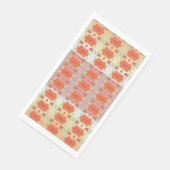 Serviette En Papier Orange Fleur Accentué Motif (Coin)
