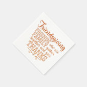 Serviette En Papier Orange Friendgiving (Coin)