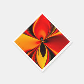 Serviette En Papier Orange Fury Fractal  (Coin)