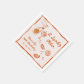 Serviette En Papier Orange Hand Drawn A Spritz Older Birthday Party (Coin)