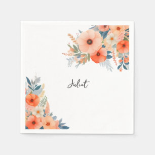 Serviette En Papier Orange les années 70 80s 90s Rose Fête des mariées