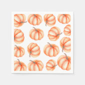 Serviette En Papier Orange Little Citrouille Halloween Baby shower d'a (Devant)