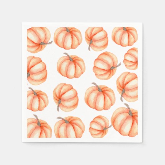 Serviette En Papier Orange Little Citrouille Halloween Baby shower d'a (Devant)