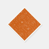 Serviette En Papier Orange Math Equations Graphics Graduation (Coin)