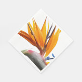 Serviette En Papier Orange Oiseau du Paradis Floral Plante (Coin)