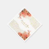 Serviette En Papier Orange Oleander Flowers or Parties scintillant Mar (Coin)