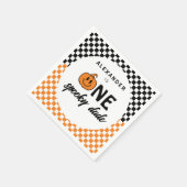 Serviette En Papier Orange One Éffrayant Dude Halloween 1er anniversai (Coin)