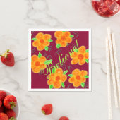 Serviette En Papier Orange Plum Et Lime (En situation)