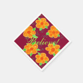 Serviette En Papier Orange Plum Et Lime (Coin)