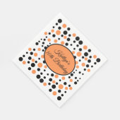 Serviette En Papier Orange Polka Dot Anniversaire (Coin)