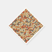 Serviette En Papier Orange retro dots (Coin)
