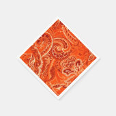 Serviette En Papier Orange Retro Paisley Bandanna/Bandana (Coin)