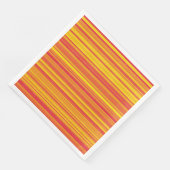 Serviette En Papier Orange rouge jaune rayures (Coin)