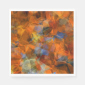 Serviette En Papier Orange rouillé Conception abstraite moderne (Devant)