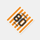 Serviette En Papier Orange Sports Team Custom Name Numéro d'équipe Gam (Coin)